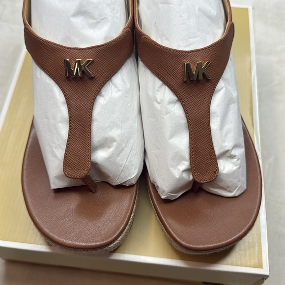 Michael Kors Women's Laney Thong Espadrille Wedge Sandals Size 7.5 - Picture 4 of 7